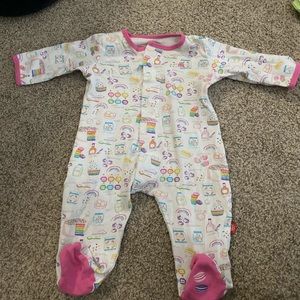 Magnetic Me rainbow sprinkles footie pajama